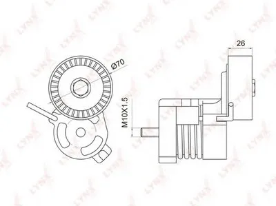 Натяжитель ремня, клиновой зубча LYNXauto купить