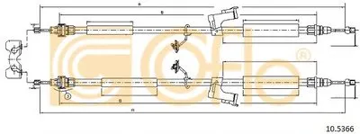 Трос, стояночная тормозная система COFLE купить