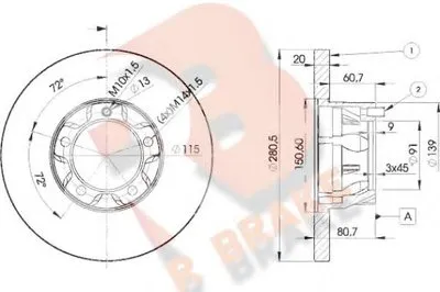Тормозной диск R BRAKE купить