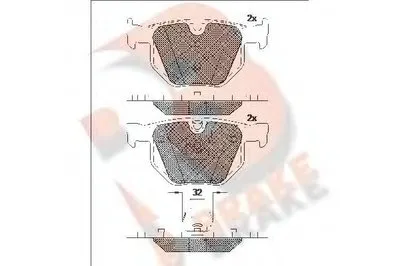 Комплект тормозных колодок, дисковый тормоз R BRAKE купить