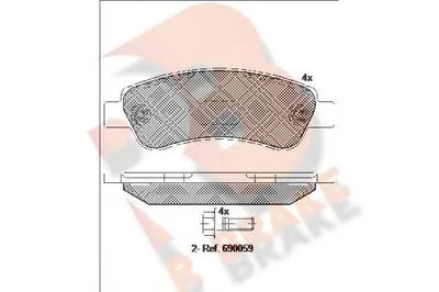 Комплект тормозных колодок, дисковый тормоз R BRAKE купить