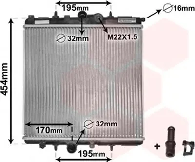 Радиатор, охлаждение двигателя VAN WEZEL купить