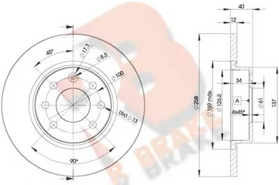 Тормозной диск R BRAKE купить