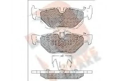 Комплект тормозных колодок, дисковый тормоз R BRAKE купить
