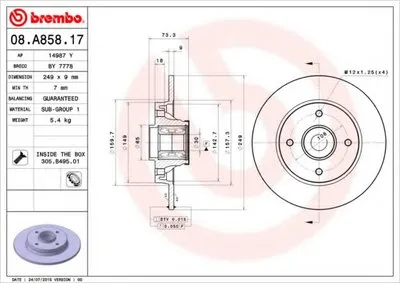 Тормозной диск BEARING DISC LINE BREMBO купить