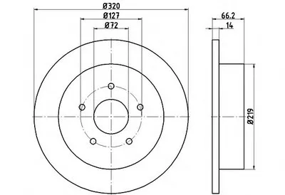 Тормозной диск PRO HELLA купить