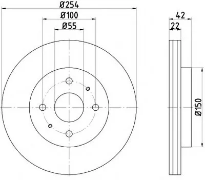 Тормозной диск PRO HELLA купить