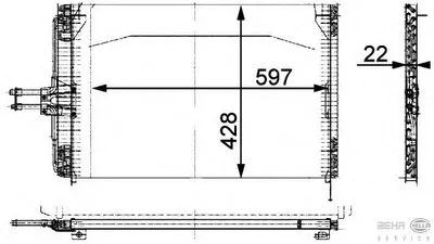 Конденсатор, кондиционер BEHR HELLA SERVICE HELLA купить