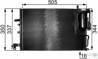 Конденсатор, кондиционер BEHR HELLA SERVICE HELLA купить