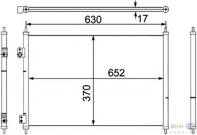Конденсатор, кондиционер BEHR HELLA SERVICE HELLA купить