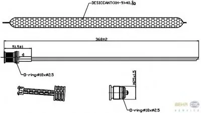 Осушитель, кондиционер BEHR HELLA SERVICE купить