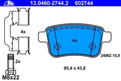 Комплект тормозных колодок, дисковый тормоз ATE купить
