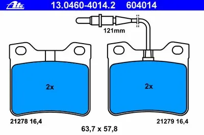 Комплект тормозных колодок, дисковый тормоз ATE купить