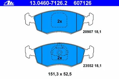 Комплект тормозных колодок, дисковый тормоз ATE купить