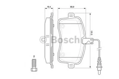 Комплект тормозных колодок, дисковый тормоз BOSCH купить