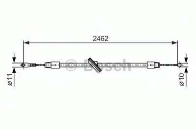 Трос, стояночная тормозная система