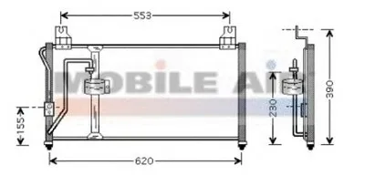 Конденсатор, кондиционер VAN WEZEL купить