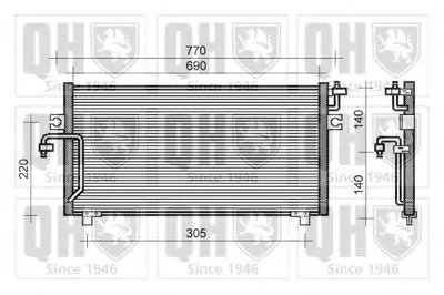 Конденсатор, кондиционер QUINTON HAZELL купить