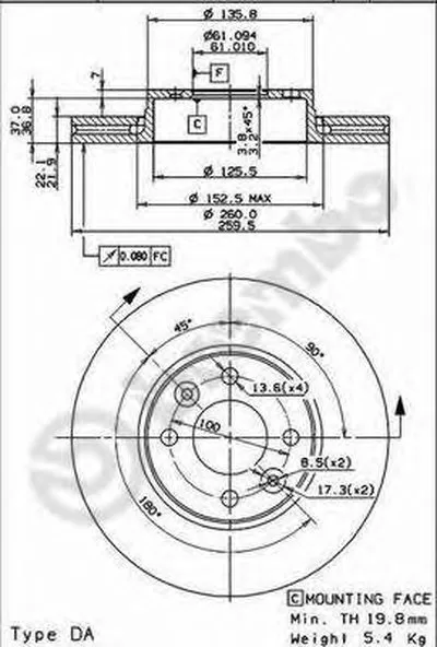 Тормозной диск COATED DISC LINE BREMBO купить