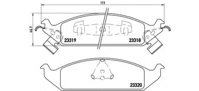 Комплект тормозных колодок, дисковый тормоз BREMBO купить