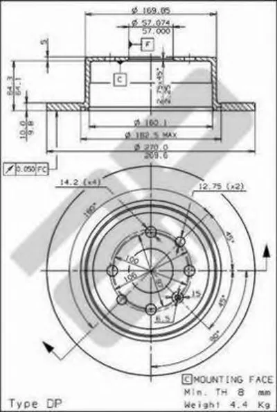 Тормозной диск AP METZGER купить