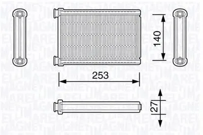 Теплообменник, отопление салона MAGNETI MARELLI купить