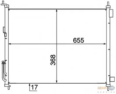 Конденсатор, кондиционер BEHR HELLA SERVICE купить