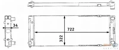 Радиатор, охлаждение двигателя BEHR HELLA SERVICE купить