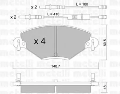 Комплект тормозных колодок, дисковый тормоз METELLI купить