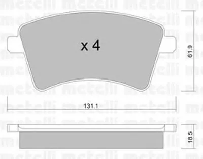 Комплект тормозных колодок, дисковый тормоз METELLI купить