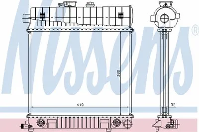 Радиатор, охлаждение двигателя NISSENS купить