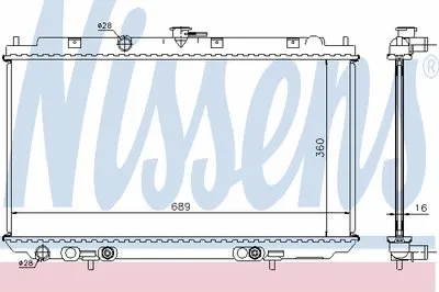 Радиатор, охлаждение двигателя NISSENS купить