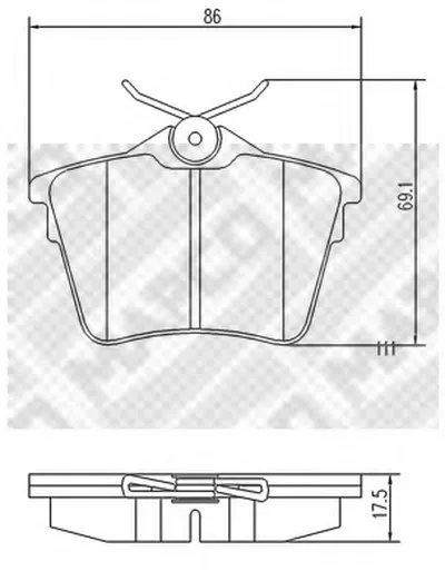 Комплект тормозных колодок, дисковый тормоз MAPCO купить