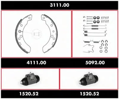 Комплект тормозов, барабанный тормозной механизм Precision Kit REMSA купить