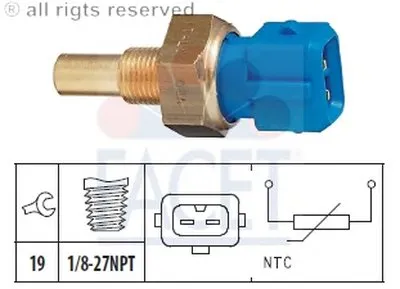 Датчик, температура охлаждающей жидкости; Датчик, температура охлаждающей жидкости; Датчик, температура охлаждающей жидкости FACET купить
