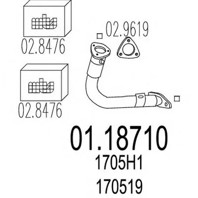 Труба выхлопного газа MTS купить