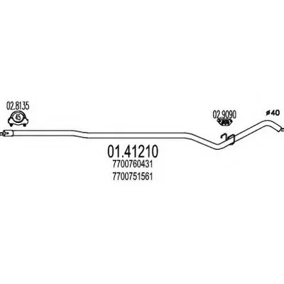 Труба выхлопного газа MTS купить