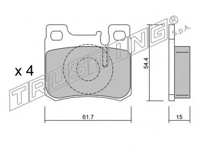 Комплект тормозных колодок, дисковый тормоз TRUSTING купить