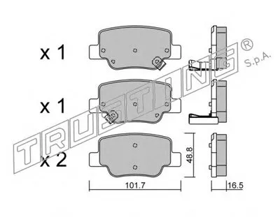 Комплект тормозных колодок, дисковый тормоз TRUSTING купить