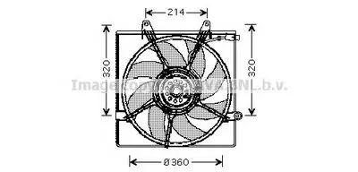 Вентилятор, охлаждение двигателя AVA QUALITY COOLING купить