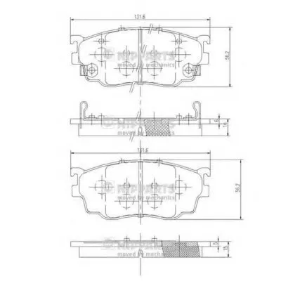 Комплект тормозных колодок, дисковый тормоз NIPPARTS купить