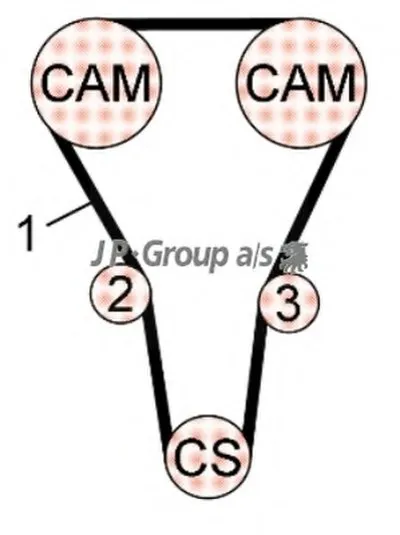 Комплект ремня ГРМ QH JP GROUP купить