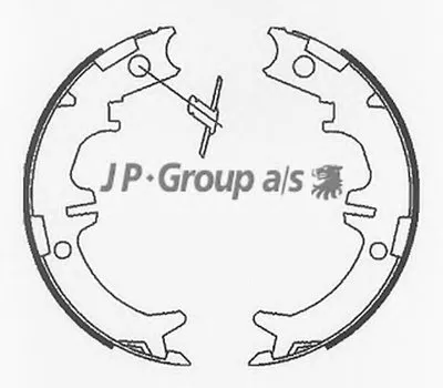 Комплект тормозных колодок, стояночная тормозная система QH JP GROUP купить