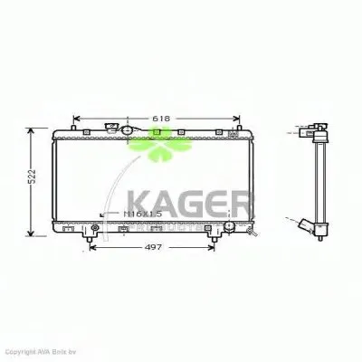 Радиатор, охлаждение двигателя KAGER купить
