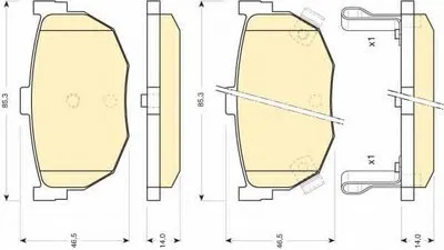 Комплект тормозных колодок, дисковый тормоз GIRLING купить