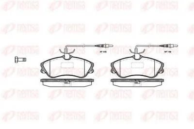 Комплект тормозных колодок, дисковый тормоз KAWE купить