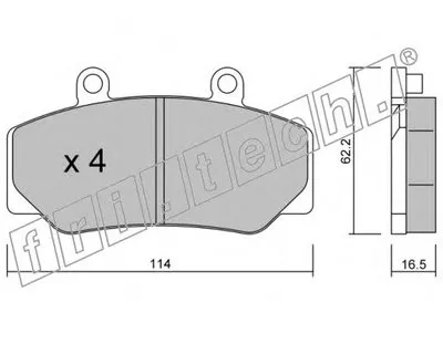 Комплект тормозных колодок, дисковый тормоз fri.tech. купить