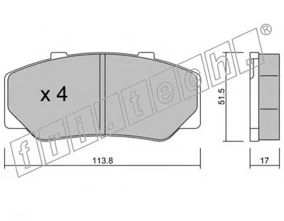 Комплект тормозных колодок, дисковый тормоз fri.tech. купить