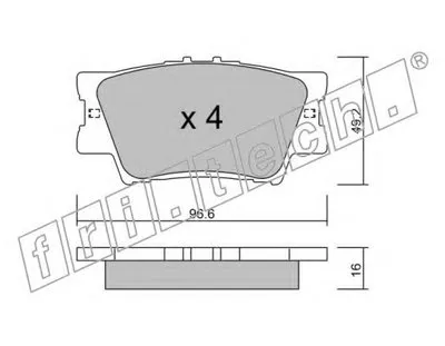 Комплект тормозных колодок, дисковый тормоз fri.tech. купить