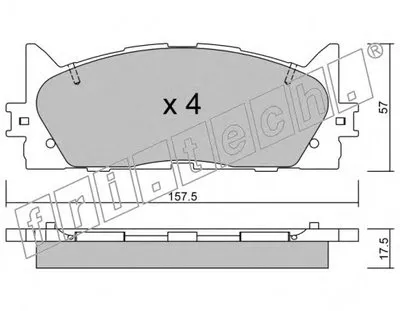 Комплект тормозных колодок, дисковый тормоз fri.tech. купить